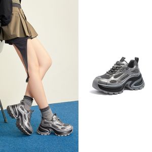 Kasut 8cm kasut tebal wanita kasut fesyen kasual sukan kasual