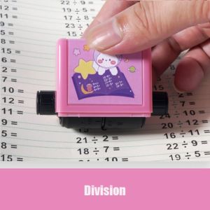 RERAT Number Children Math Stamp Cartoon DIY Roller Arithmetic Seal Cute Math Learning Teaching Aids