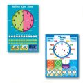 Laminated Telling Time Charts for Kids, Learners, Students and Educators, Educational Charts. 