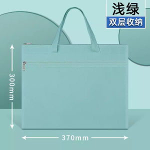 Portable File Bag File Pocket Portable Zipper File Pocket Organizer Pouch Double-Layers Paper A4 File Folder
