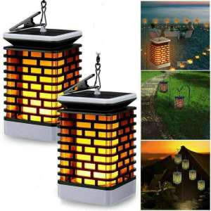 99 LED Lantern Light Waterproof Flickering Flame Solar Torch Light Yard Garden Lamp Lantern