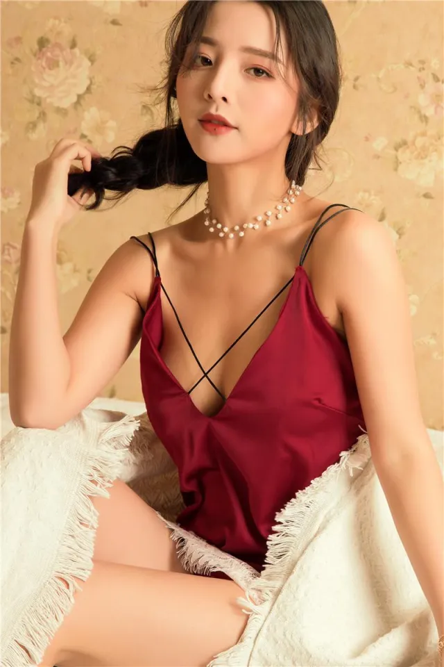 Váy ngủ sexy lụa có đệm ngực dây cánh tiên xẻ hông cao cấp Đầm mặc nhà gợi  cảm quyến rũ - Mua xe | 2Bánh.vn