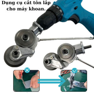Đầu cắt tôn gắn máy khoan Đầu cắt tôn đa năng gắn máy khoan cắt tôn phẳng ton sóng lưỡi cắt tôn cá loại