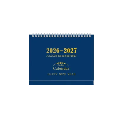 ONXTHIN Thiết kế lật đứng Lịch để bàn 2026-2027 Không gian viết rộng rãi Đóng gáy bằng dây đôi Lịch lật để bàn Phong cách tối giản Sổ kế hoạch hàng tháng Văn phòng tại nhà