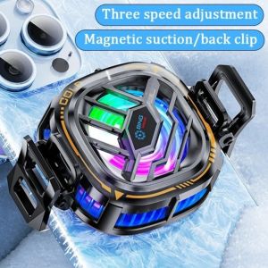 NOONOR Back Clip Design ic Phone Cooler Safy Stability Mobile Phone Radiator Creative Universal Compatibility 2-in-1 Cooling Fan Gaming Live