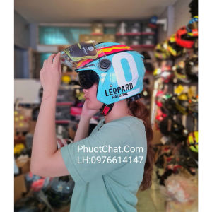 Nón bảo hiểm 3/4 Royal M668 tem Leopard chính hãng cao cấp