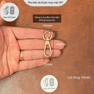 Móc Càng Cua F613 Chất Liệu Antimon Xi Mạ Vàng Không Gỉ Cho Đồ Da Thủ Công DIY Túi Xách