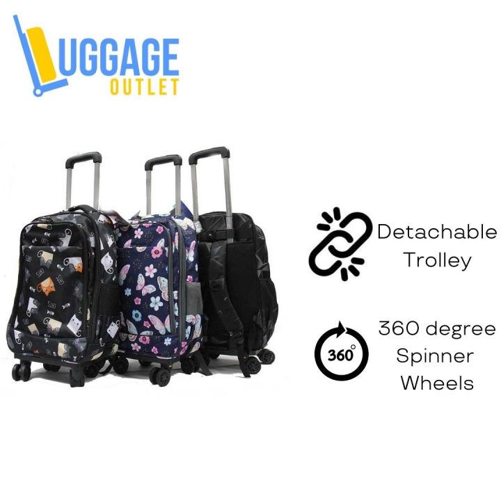 Backpack with wheels singapore online