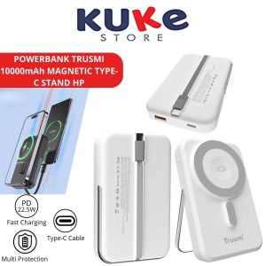 KUKE Power Bank Trusmi 10000 mAh | Powerbank Type-C Wireless + Stand Hp | Charger iWatch Fast Charging