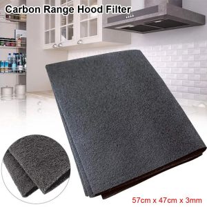 NOBLELUX 1Pcs Carbon Range Hood Filter 3mm 57x47cm Carbon Filter Mesh Universal Purifier Filter Fabric for All Range Hoods