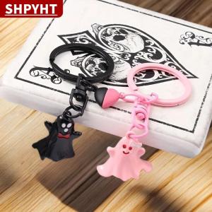 [COD] SHPYHT TOY Couples Magnetic Halloween Ghost Keychain Cartoon Doll Bag Pendant Kawaii Key Rings Gift For Lovers Ornaments