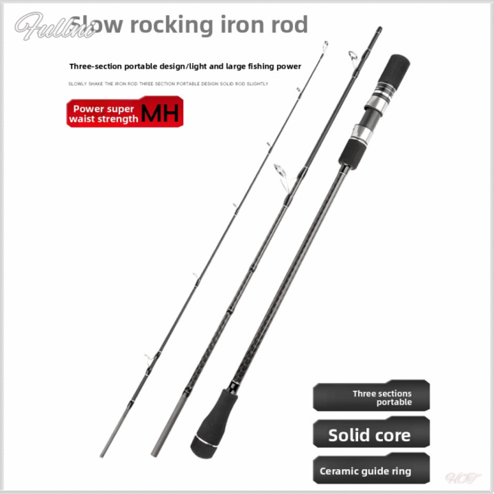FULLNI 1.83-1.91m Travel Jigging Rod MH 3-Piece Slow Jigging Rod Heavy ...