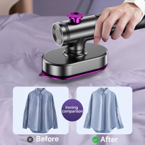 【Ready Stock】Mini Steam Iron Portable Handheld Travel Steam Iron 180° Rotating Handle Converts Iron into Handheld Steamer 10s Fast Heat Up 4-in-1 Foldable Steamer Iron for Home and Travel