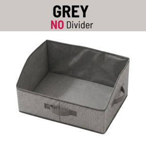 Foldable Storage Box Removable Divider Kotak Penyimpanan Lipat Baju Wardrobe Organizer Closet Clothes Book Holder ST36