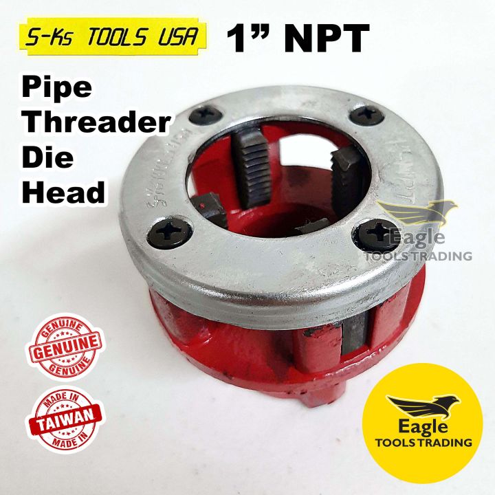 S-KS Tools USA 1-Inch Pipe Threading Die Head (NTD-H-1) | High ...