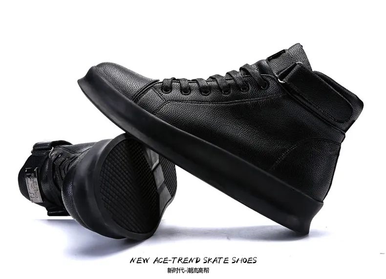 Leather Boots Men Designer Ankle Boots High Top Sneakers Casual