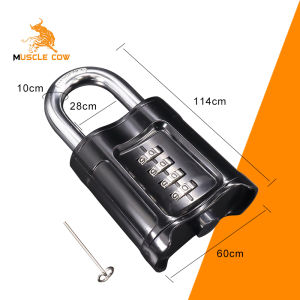 MUSCLE COW กุญแจรหัส กุญแจล๊อครหัส 4 หลัก 60 มม ล็อคดิจิตอล แม่กุญแจ กุญแจล็อคบ้าน กันน้ำ ล็อคกันขโมย