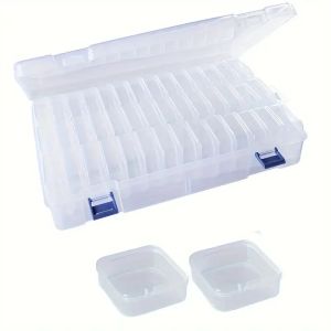42-piece plastic transparent storage set - individual snap-on lid containers convenient handicraft organization box2026