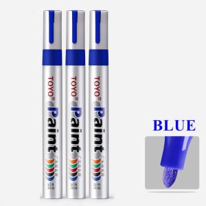 6 Colors Waterproof Rubber Permanent Paint Marker Pen Car Type Does Not Fade Waterproof Paint Pen Car Motorcycle Bicycle Tires Pen