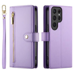 Crossbody Cards Solt Wallet Zipper Bag Leather Case For Samsung Galaxy S24 Ultra S23 Plus S22 A55 A35 A25 A15 A54 A24 Flip Cover