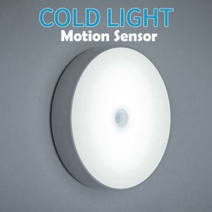 8LED Night Light Indoor Lighting Motion Sensor Cabinet Light 5W USB Charging Wall Light 0 Seconds Induction Warm Light Corridor Light for Kitchen Bedroom Stairs Cabinet Closet