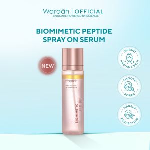 Wardah Biomimetic Peptide Spray On Serum Re-Plump & Glow Facial Mist Serum Instant Radiant Skin Smooth Pores Makeup Perfecting Hydrating Peptide Face Spray