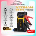 Vtoman V3 Pro Jumper Aki Mobil dan Motor kapasitas 6000mah Jumper Aki Kendaraan, Powerbank Portable Car jumper aki powerbank jumper aki untuk mobil 12v jumper mobil kekinian murah premium quality pria wanita bisa cod pertolongan darurat urgent. 