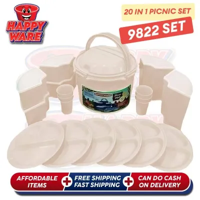 Happyware Sunnyware Picnic Mate Set 20 in 1 Picnic Set Ware (9822 Sunnyware)