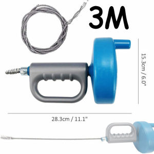 Pipeline Dredger Auger Snake Rod Drain Unblocker Flexible Unblocker Auger Snake Unclogged Pipe Dredge Clog Remover Sink Tub Sewer Plumbing Tool Sink Tub Sewer Toilet Blockage 管道疏通器