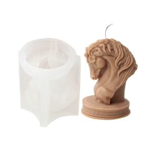 Horse Head Statue Silicone Mold Bust Riding Sculpture Figurine Animal Poney Horsehead Gypsum Resin Mould