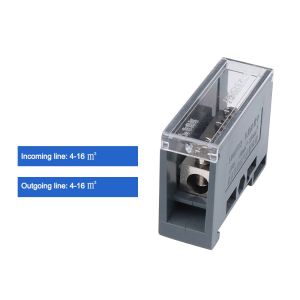 YUNAFIN One in Multiple out Din Rail Terminal Block 150A ABS/Copper Distribution Box High Quality Wire Connector Power Junction Box for Circuit Breaker