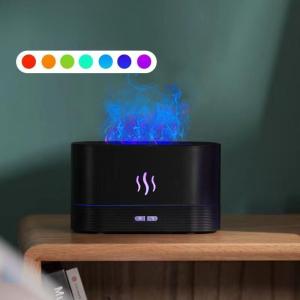 【7 Colors】Colorful Flame Humidifier Essential Oil Aroma Diffuser LED USB Mini Ultrasonic Air Humidifier Pelembap Udara Humidificador 加湿器