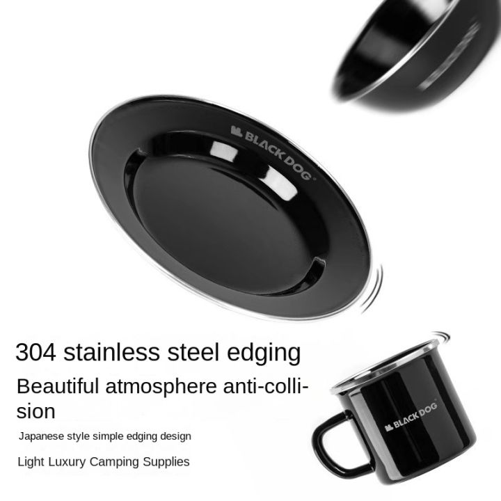 BLACKDOG%20Premium%20Black%20Enamel%20Coated%20Tableware%20Portable%20Lightweight%20Cup%20Dish%20Plate%20Bowl%20Dinnerware%20Mug%20Glass%20Glazed%20Glossy%20Finish%20Elegant%20Utensil%20Kitchen%20Picnic%20Tools%20Equipment%20Camping%20Outdoor%20Hiking%20Original%20Black%20Dog%20-%20Image%205