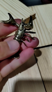 Brass tôm hùm bức tượng trang trí trang trí solild Đồng Crawfish tượng Bàn khay để bút nhà kiểu dáng cho phòng khách