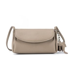 Royal Bagger Crossbody Shoulder Bags for Women Genuine Cow Leather Fashion Simple Underarm Bag with Cute Elephant Pendant 9830