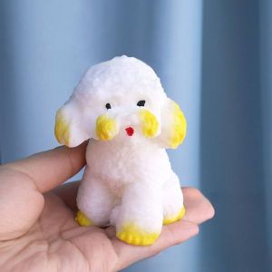 ZYJC Cartoon Schnauzer Doll Squeeze Toy Animal Slow Rebound Dog Fidget Toy Pretend Play Soft Simulation Dog Squeeze Toys Sensory Toys