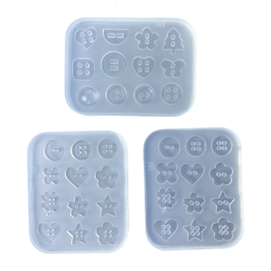 Silicone Fondant and Candy Molds Button Series Heat Resistant Making Molds Silicone Texture for Baking Projects