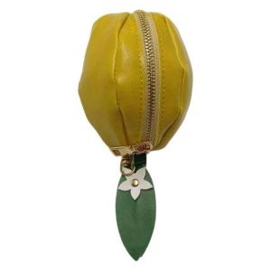 DINAH แบบเกาหลี กระเป๋าเหรียญรูปผลไม้ น่ารัก ผลไม้สตรอเบอร์รี่ จี้หนัง PU คีย์เชน ห่วงกุญแจ กระเป๋าเก็บของขนาดเล็ก ผู้หญิง