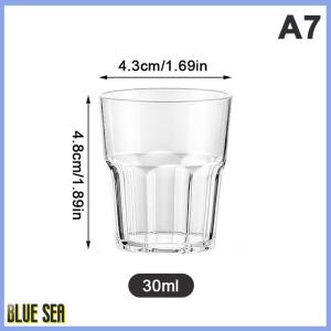 bluesea Acrylic Whiskey Cups Unbreakable Transparent Beer Cup Plastic Coffee Milk Breakfast Cup Spirit Drinkware Juice Tea Cup