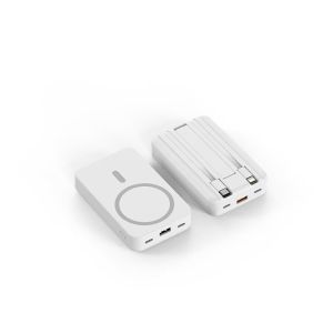[CCC Certification] 10000mAh 22.5w Fast Charging Magnetic Power Bank Wireless Charger Built in 2 Cable With Stand Holder for iPhone