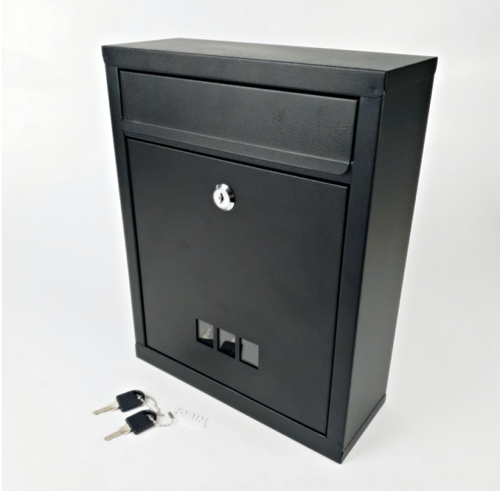 ROBIN ตู้จดหมาย No.519 สีดำ แนวตั้ง ทนแดดทนฝน