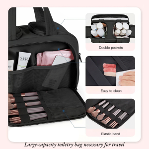 Waterproof Makeup Bag Lightweight And Large-Capacity Toiletry Bag Nylon Travel Organizer Makeup Bag