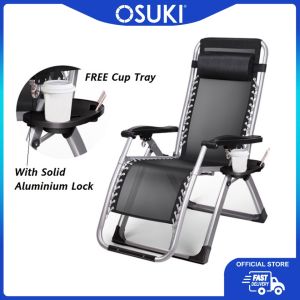 OSUKI Relax Chair Foldable Adjustable [FREE Cup Tray]