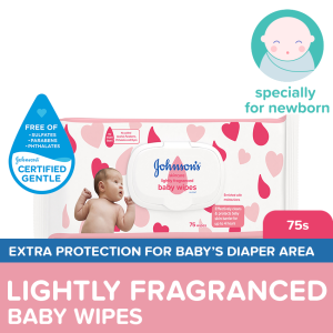 Johnsons Skincare Baby Wipes 75s - Wipes for Baby Baby Care Baby Essentials Wet Wipes