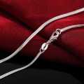 Kalung Titanium Putih-Kalung Putih Model Gepeng-Kalung Belut Gepeng-Kalung Anti Karat-Kalung Cowok Pria Keren-Kalung Gepeng Import Putih Panjang 45 60 cm-Kalung Emas Putih Terbaru-Kalung Rantai Pipih Kecil-Kalung Trend Perhiasan Emas Putih. 