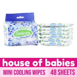 Sanicare Mini Cooling Wipes 6 packs 48 sheets