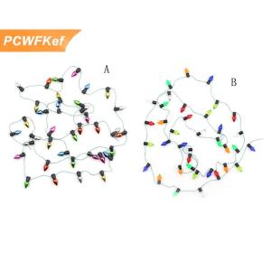 【PCWFKef】 1m Nhà búp bê thu nhỏ một chuỗi đèn giáng sinh bằng nhựa nhiều màu