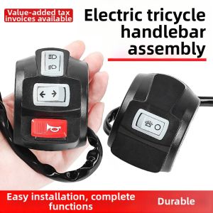 MUNCHX Right/Left Electric Tricycle Handle Assembly Plastic Shell 22mm Electric Bike Scooter Signal Handlebar Controller Switches For Gy6 50cc 125cc/For Electric Bike Scooter