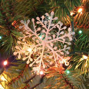 【TaroBall】30Pcs/Set Snow Christmas Tree Hanging Pendant Party Room Decor Snowflake Christmas Decoration for Home Gifts