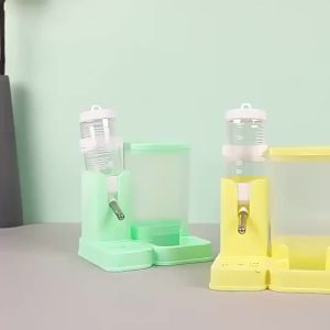400ML Hamster Water Bottle & Automatic Feeder 2 in1 Rabbit Hedgehog Water Bottle Feeder Supplies